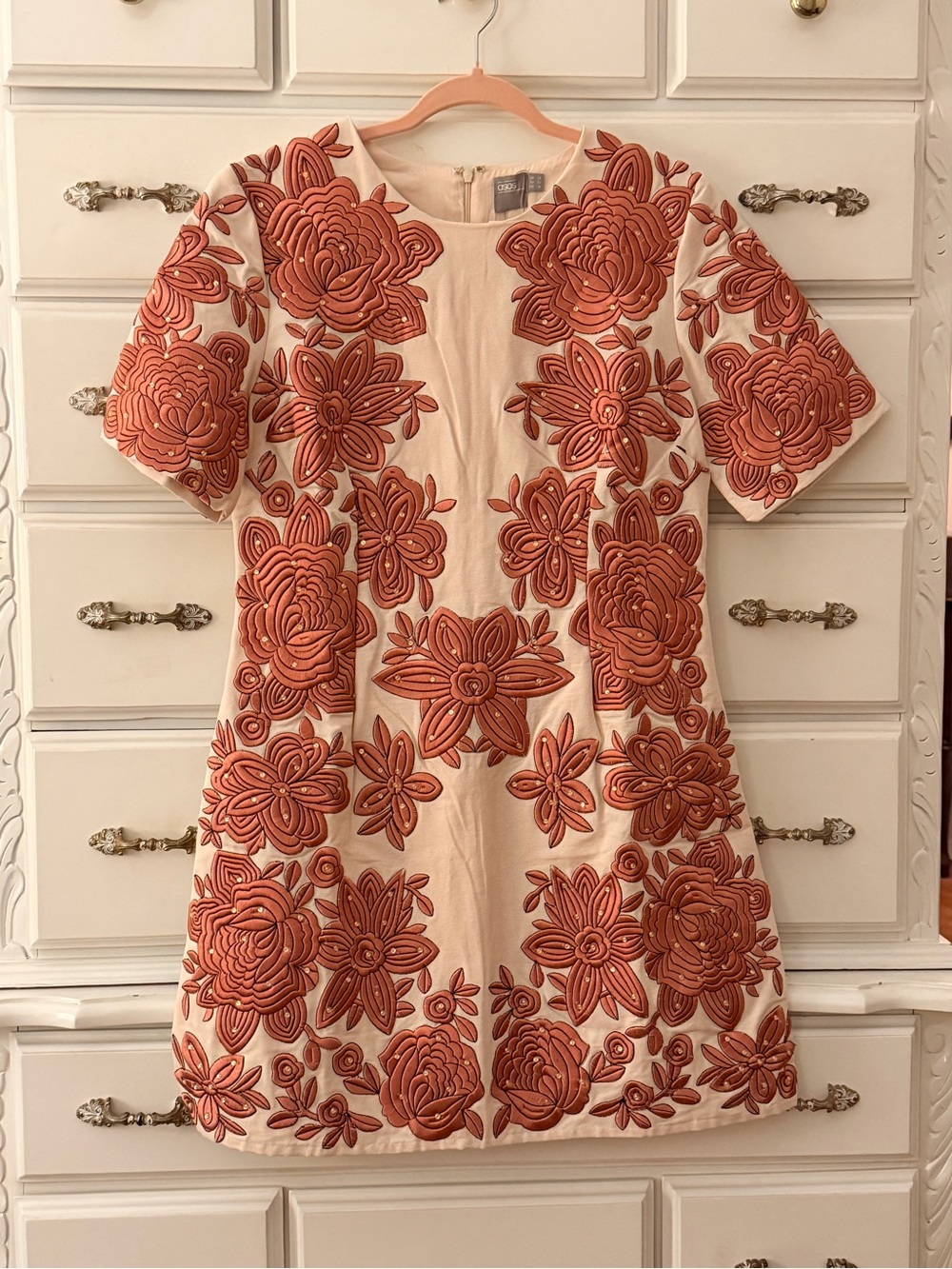ASOS Edition Floral Leaf Embroidered Mesh Mini Dress NWT Size 10